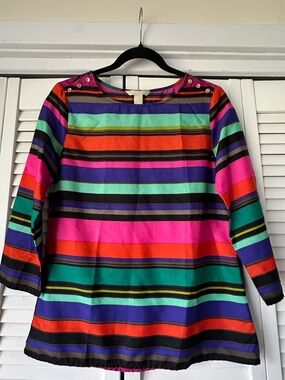 Banana Republic Multicolor Striped Boatneck Blouse